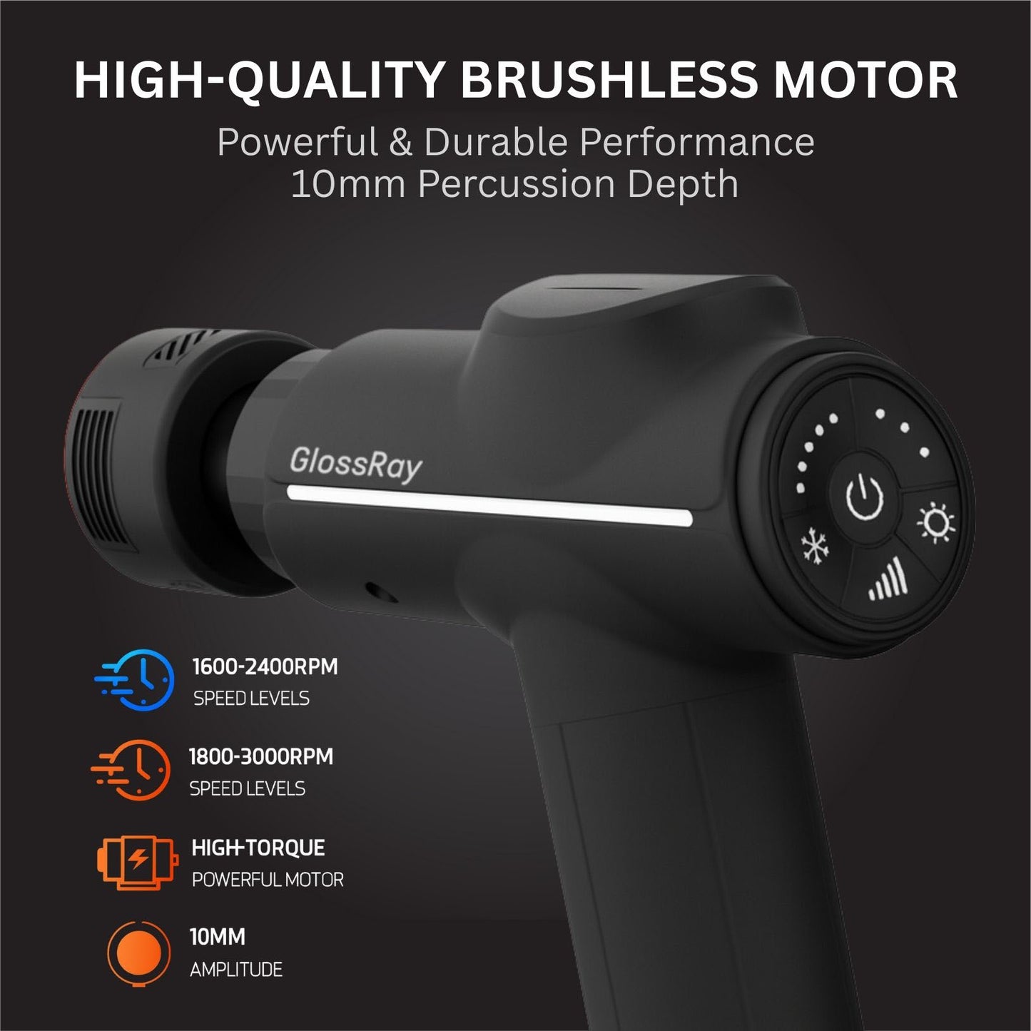 Heat + Cool Portable Deep Tissue Percussion Massager - 3D Pro Advanced