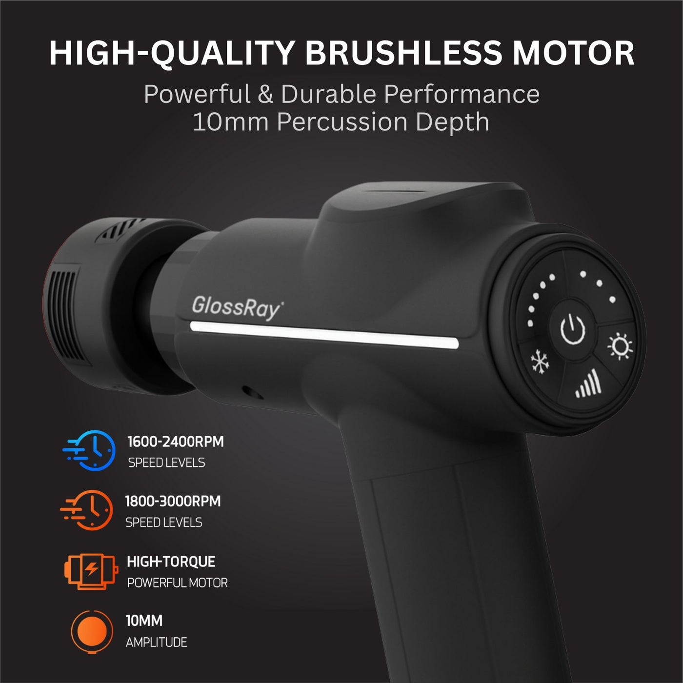 Heat + Cool Portable Deep Tissue Percussion Massager - 3D Pro Advanced