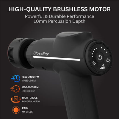 Heat + Cool Portable Deep Tissue Percussion Massager - 3D Pro Advanced