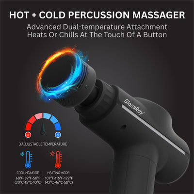 Heat + Cool Portable Deep Tissue Percussion Massager - 3D Pro Advanced