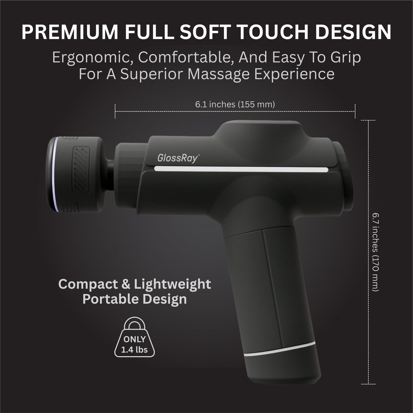 Heat + Cool Portable Deep Tissue Percussion Massager - 3D Pro Advanced